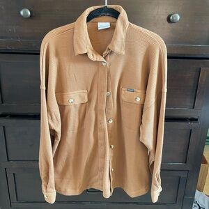 Columbia Waffle Knit Button Down